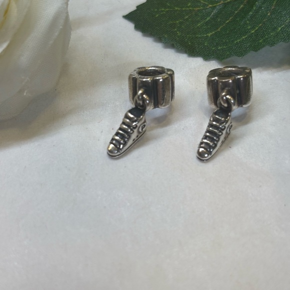 Pandora Retired Silver Sneaker Charms Pair - Picture 2 of 3